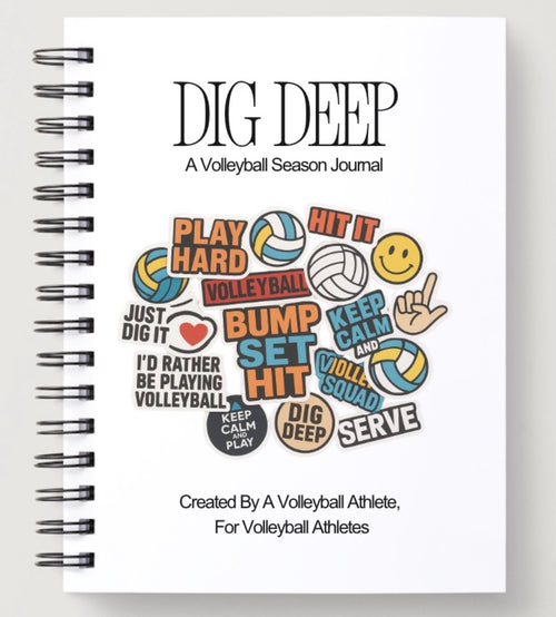 DIG DEEP Volleyball Journal and Sleeve